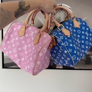 Elegant Designer Pink and Blue Satchels